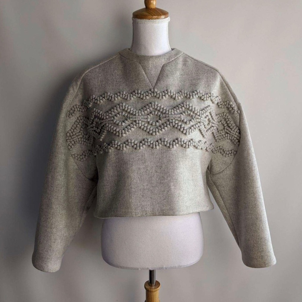 Balenciaga Cropped Wool Top - sz L